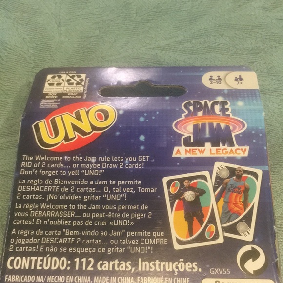 Labron James Space Jam UNO Card Game Looney Tunes NEW Factory sealed FUN RARE - Picture 5 of 6